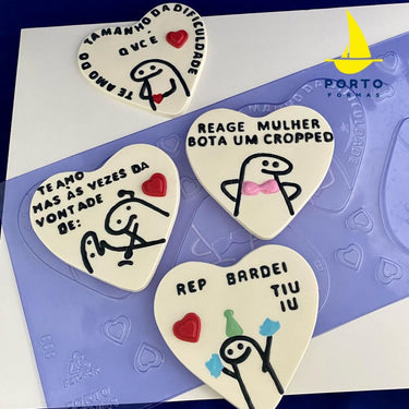 Folha de Modelagem - Coração Tablete Flork 500gr - PF888